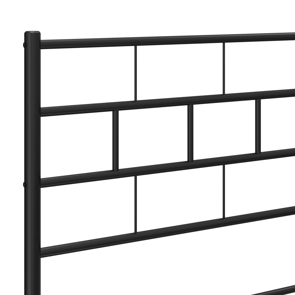 Tête de lit métal noir 75 cm Têtes et pieds de lit vidaXL   