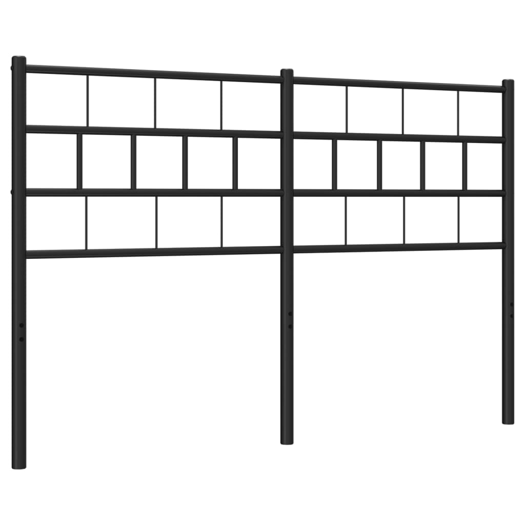 Tête de lit métal noir 120 cm Têtes et pieds de lit vidaXL   