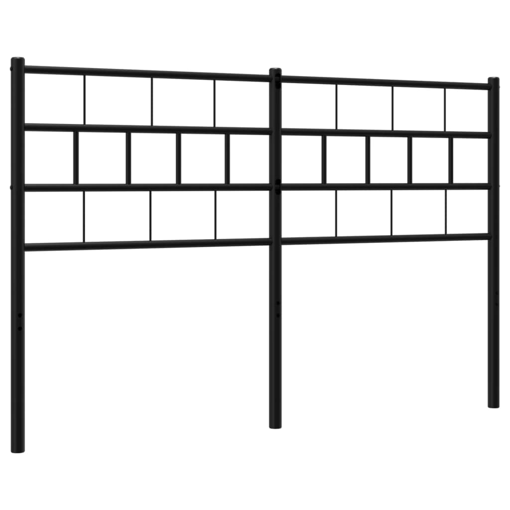 Tête de lit métal noir 120 cm Têtes et pieds de lit vidaXL   