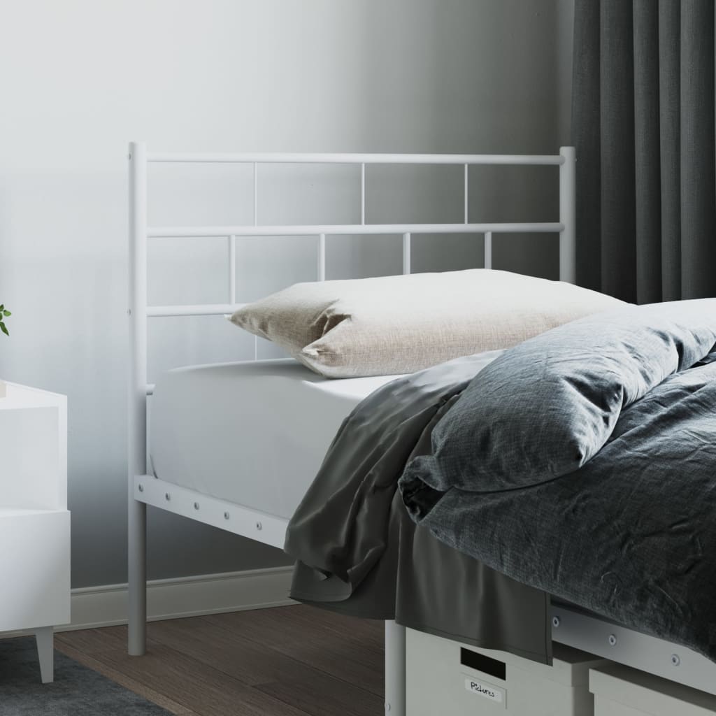 Tête de lit métal blanc 75 cm Têtes et pieds de lit vidaXL   