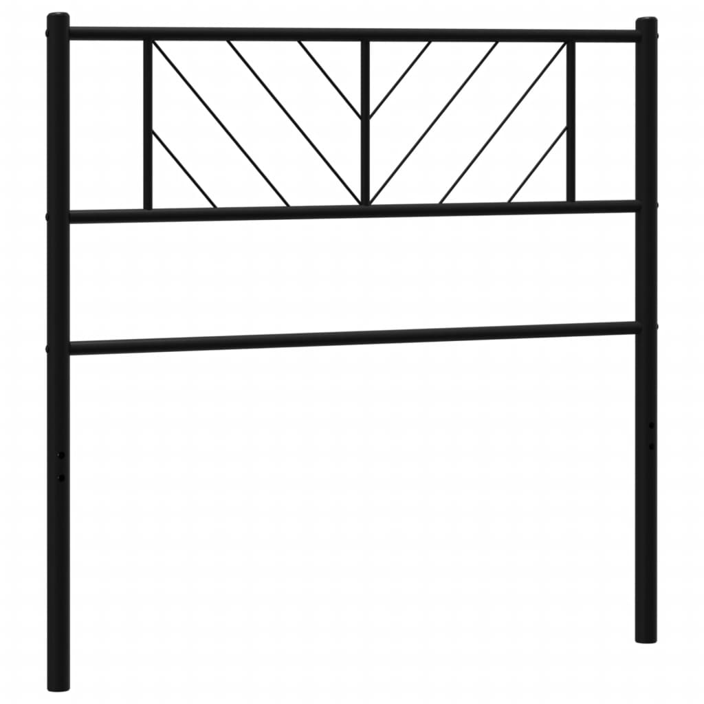 Tête de lit métal noir 75 cm Têtes et pieds de lit vidaXL   