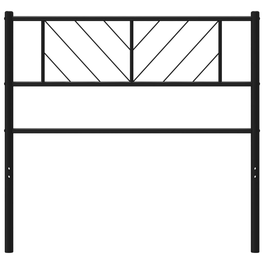 Tête de lit métal noir 75 cm Têtes et pieds de lit vidaXL   