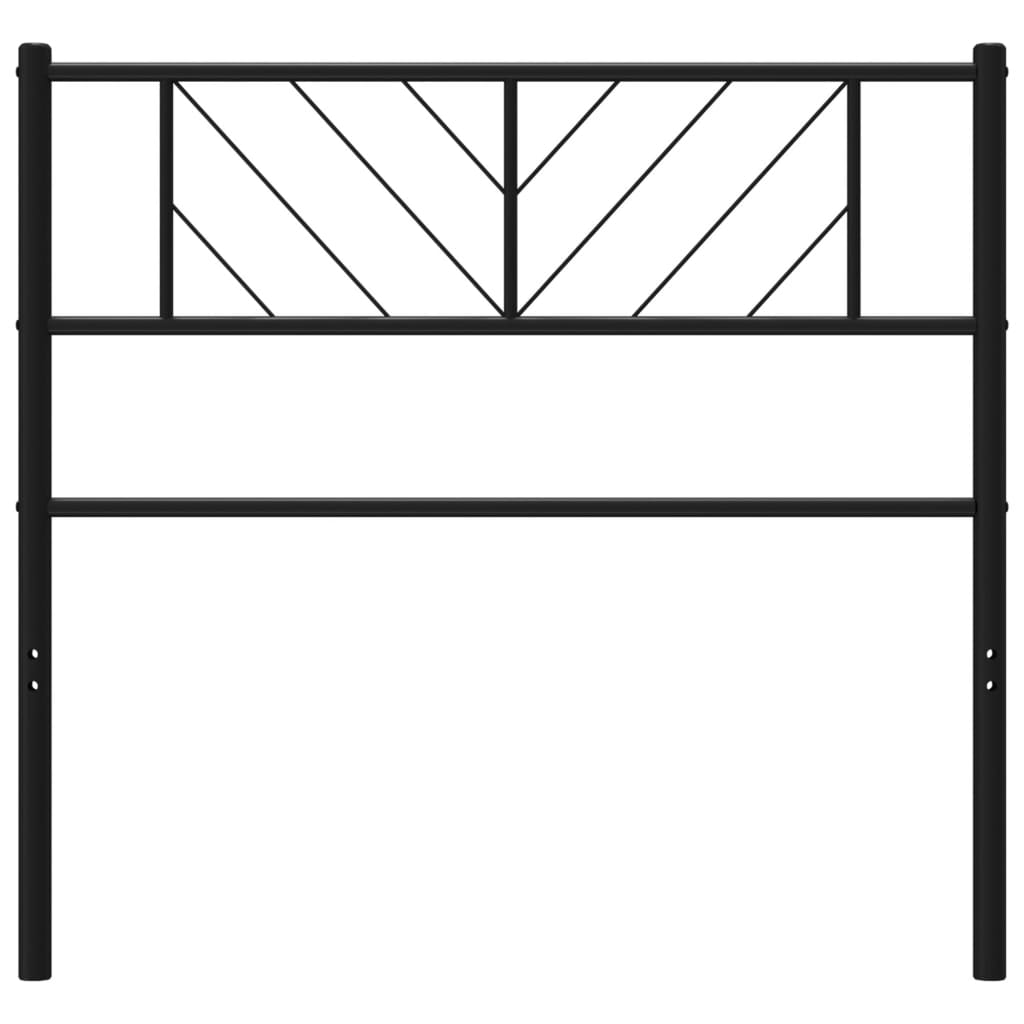 Tête de lit métal noir 100 cm Têtes et pieds de lit vidaXL   