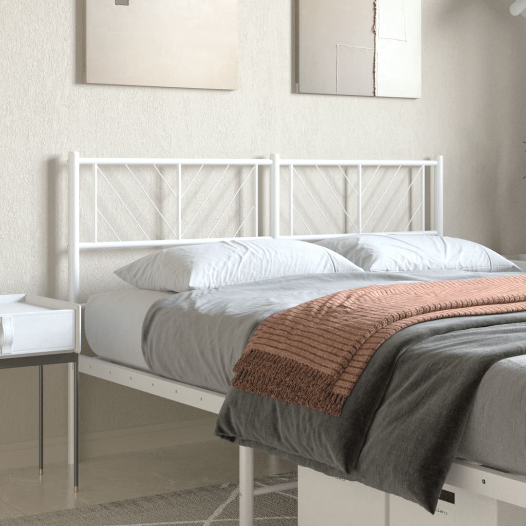 Tête de lit métal blanc 120 cm Têtes et pieds de lit vidaXL   