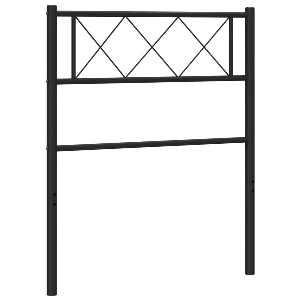 Tête de lit métal noir 75 cm Têtes et pieds de lit vidaXL   