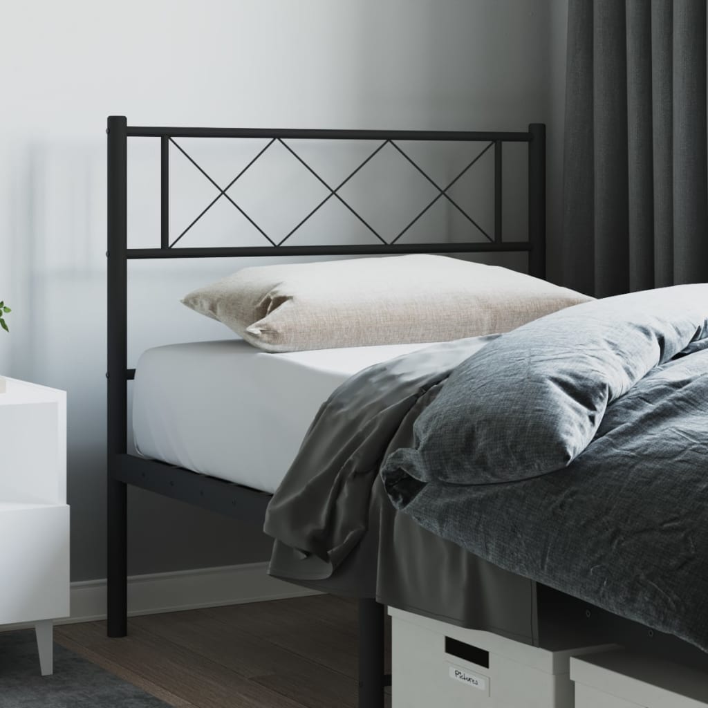 Tête de lit métal noir 90 cm Têtes et pieds de lit vidaXL