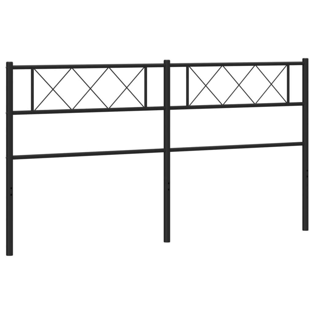 Tête de lit métal noir 180 cm Têtes et pieds de lit vidaXL   