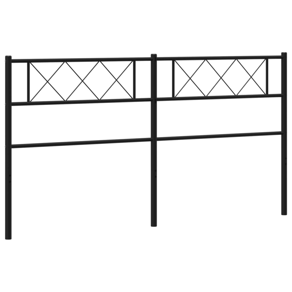 Tête de lit métal noir 180 cm Têtes et pieds de lit vidaXL   