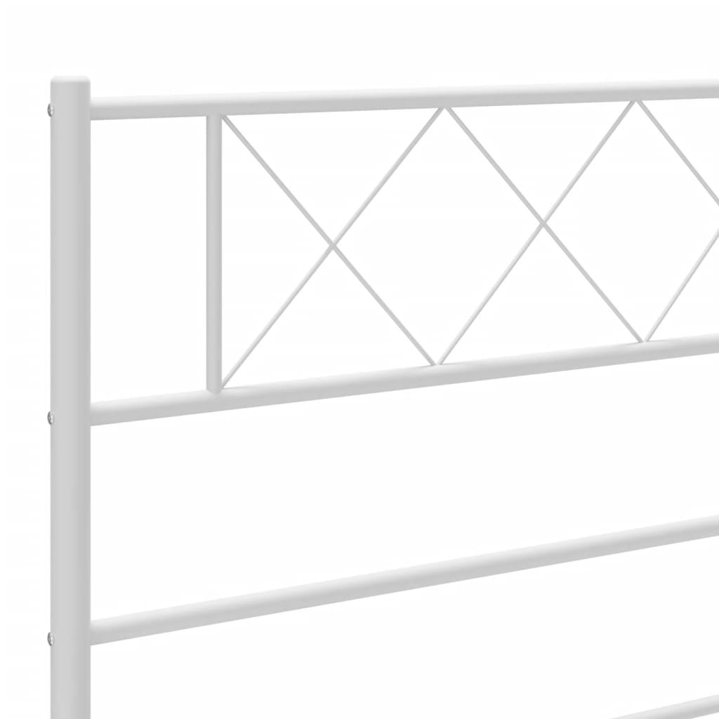 Tête de lit métal blanc 75 cm Têtes et pieds de lit vidaXL   