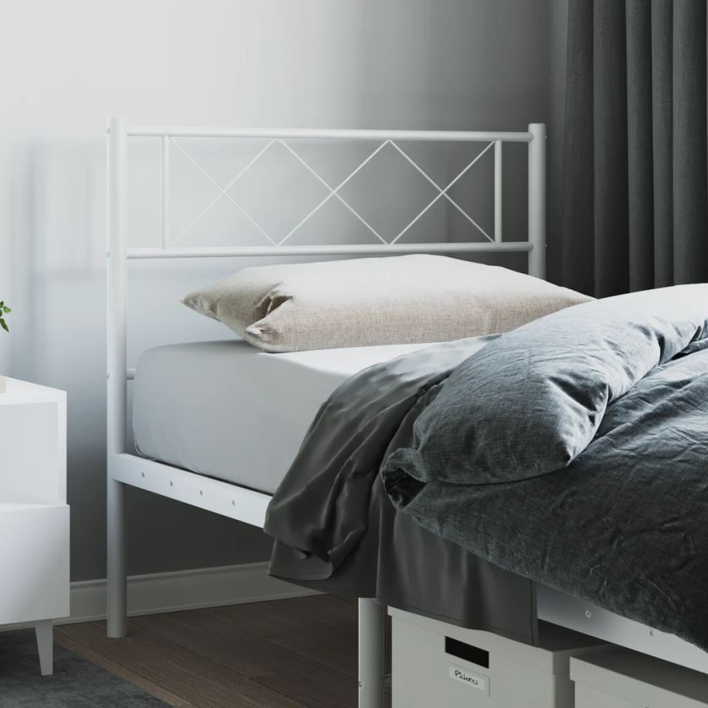 Tête de lit métal blanc 75 cm Têtes et pieds de lit vidaXL   