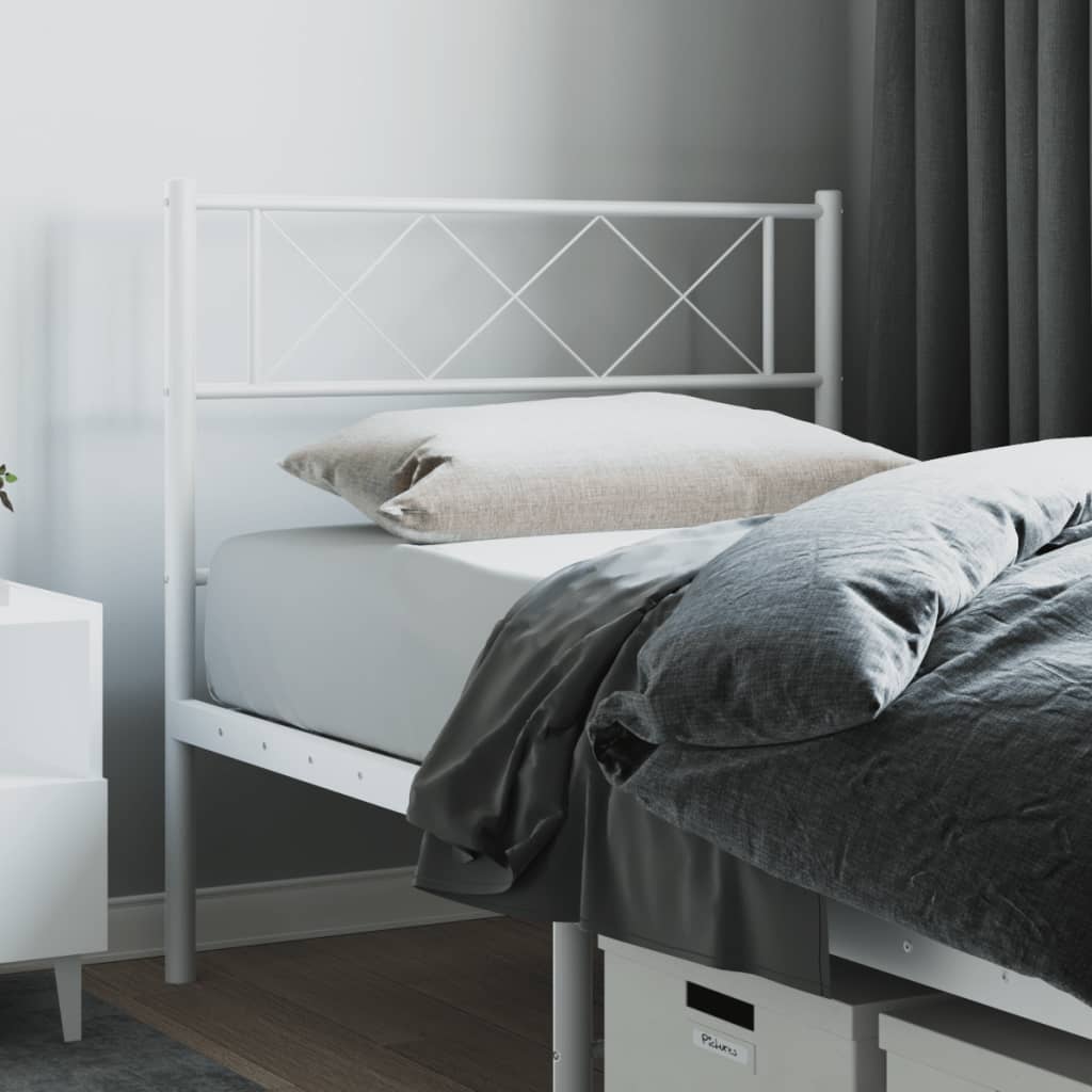 Tête de lit métal blanc 100 cm Têtes et pieds de lit vidaXL   