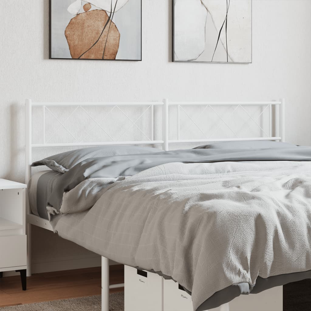 Tête de lit métal blanc 120 cm Têtes et pieds de lit vidaXL   