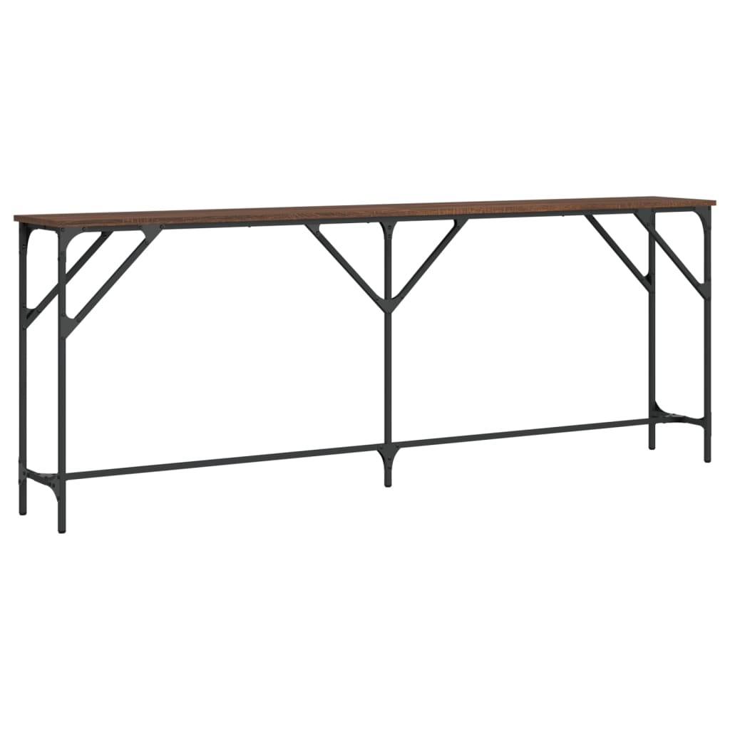 Table console chêne marron 200x29x75 cm bois d'ingénierie - Xios Store SNC