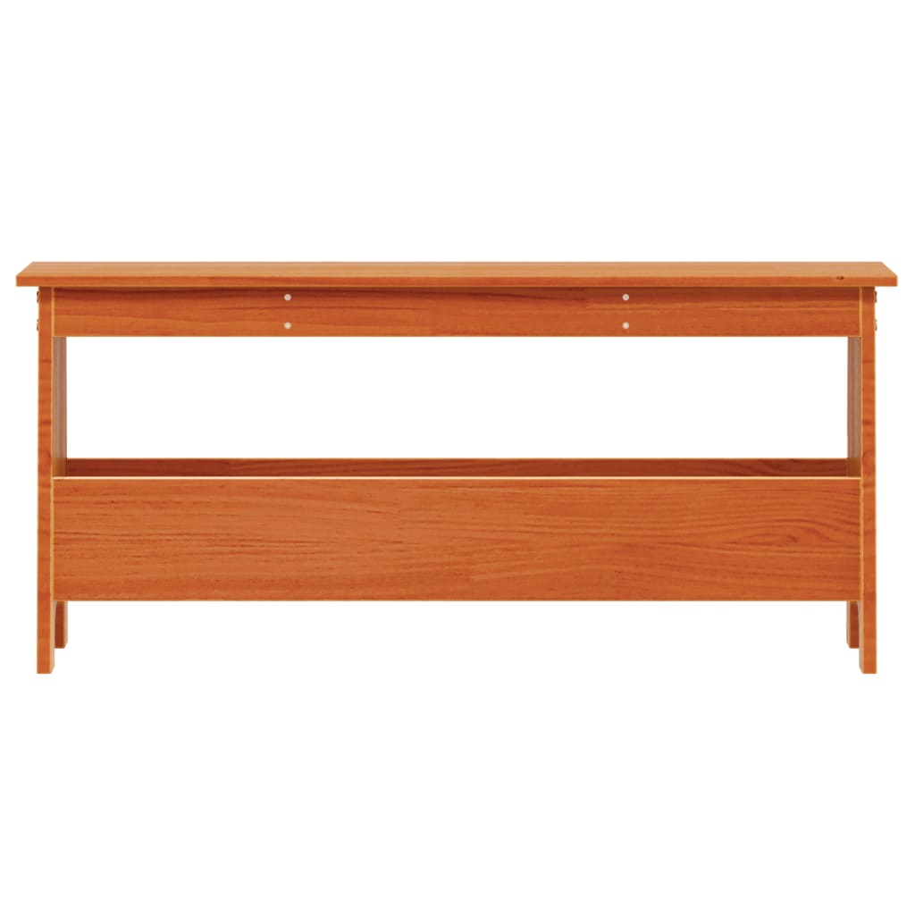 Banc d'entrée cire marron 100x28x45 cm bois de pin massif Bancs coffres vidaXL   