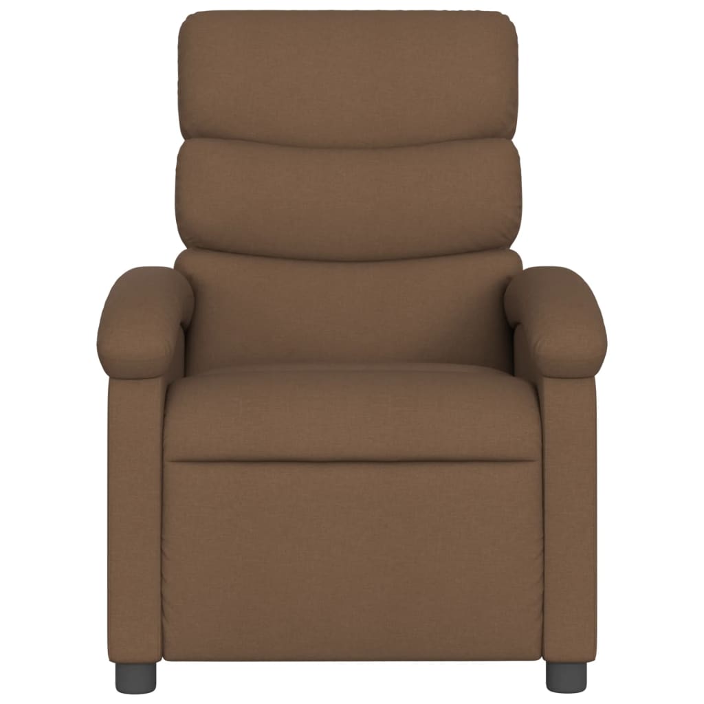 Fauteuil de massage inclinable Marron Tissu Fauteuils vidaXL   