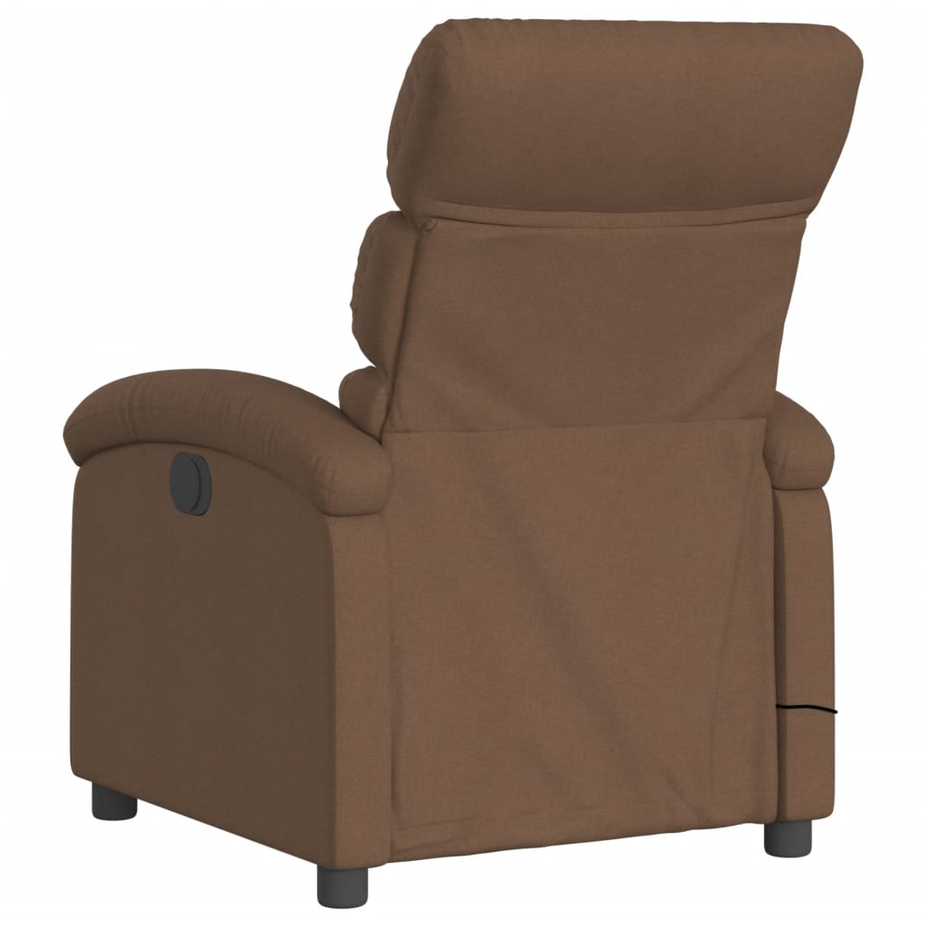 Fauteuil de massage inclinable Marron Tissu Fauteuils vidaXL   