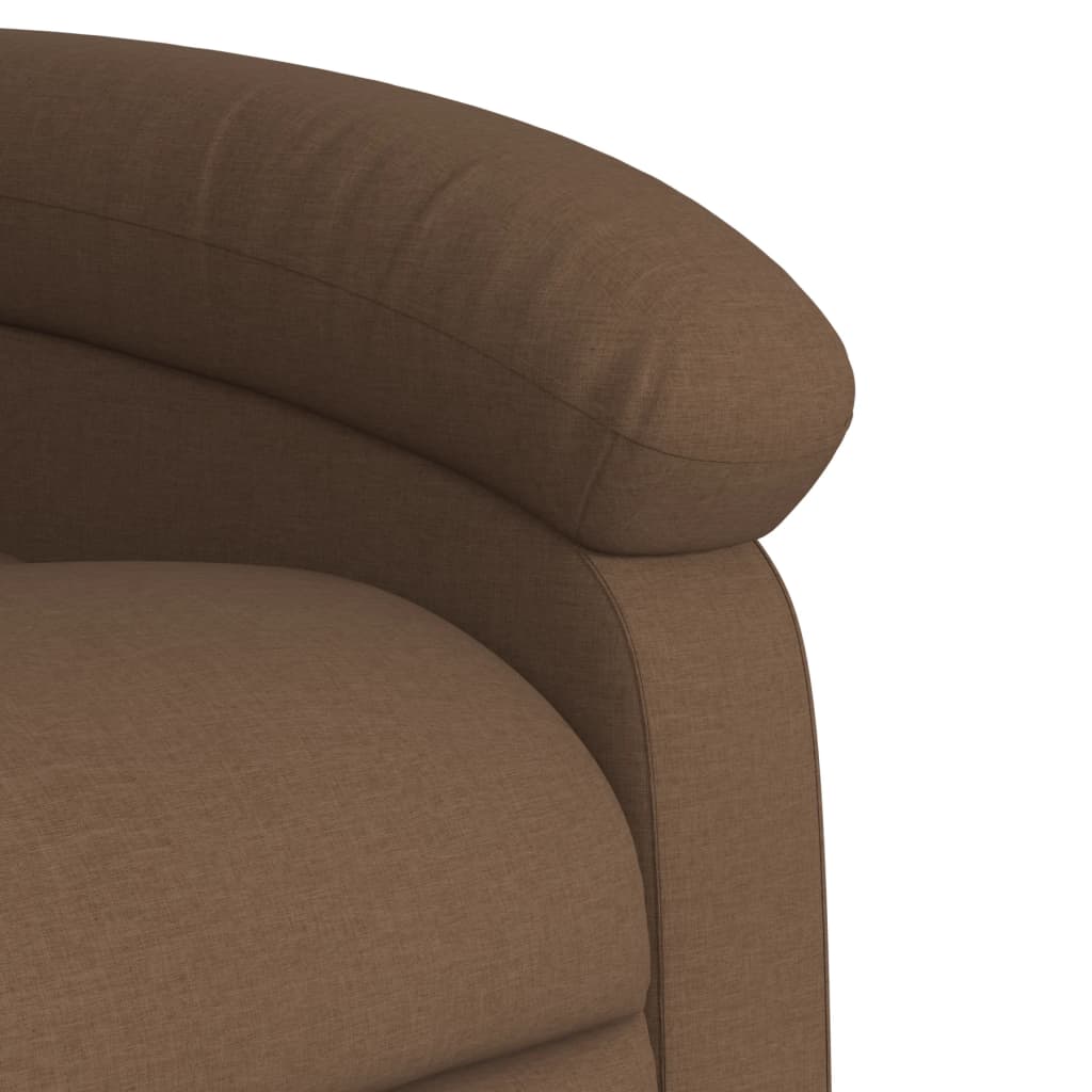 Fauteuil de massage inclinable Marron Tissu Fauteuils vidaXL   