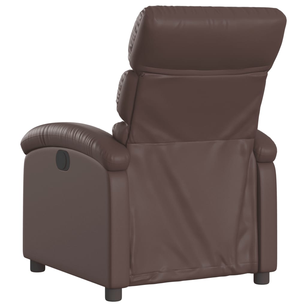 Fauteuil inclinable Marron Similicuir Fauteuils vidaXL   