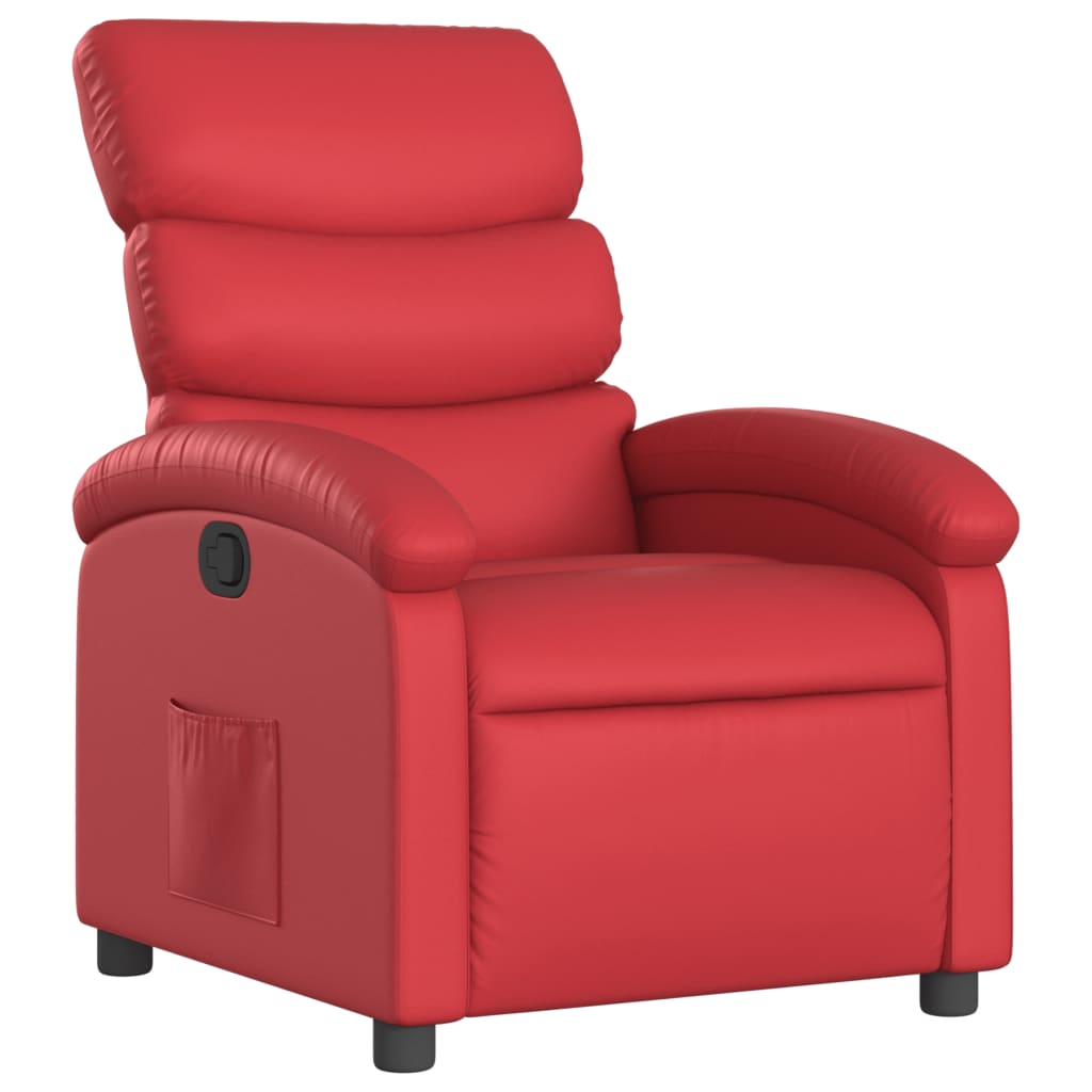 Fauteuil inclinable Rouge Similicuir Fauteuils vidaXL   