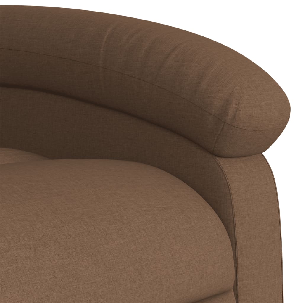 Fauteuil de massage inclinable Marron Tissu Fauteuils vidaXL   