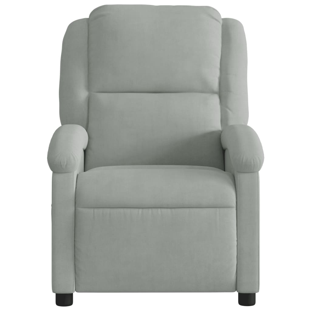 Fauteuil inclinable gris clair velours Fauteuils vidaXL   