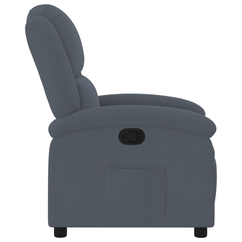 Fauteuil inclinable Gris foncé Velours - Xios Store SNC