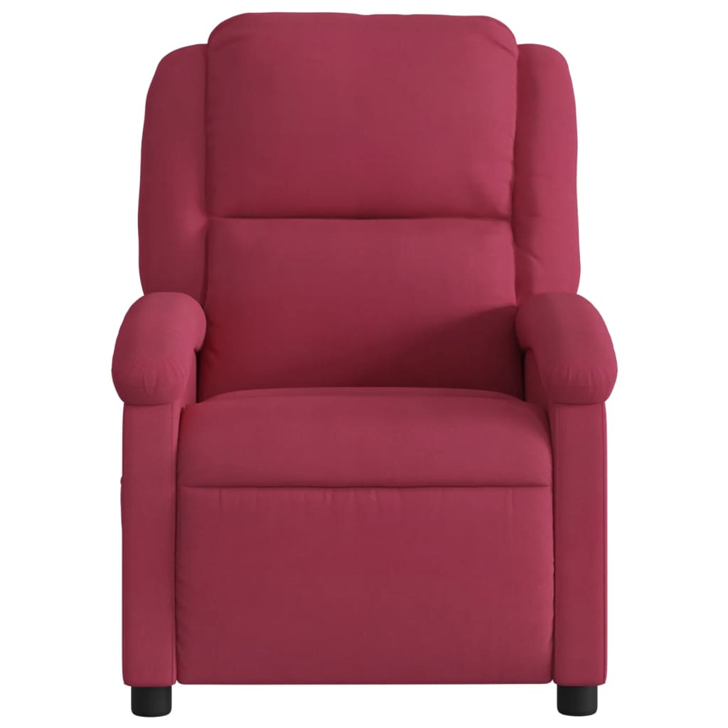 Fauteuil inclinable rouge bordeaux velours - Xios Store SNC