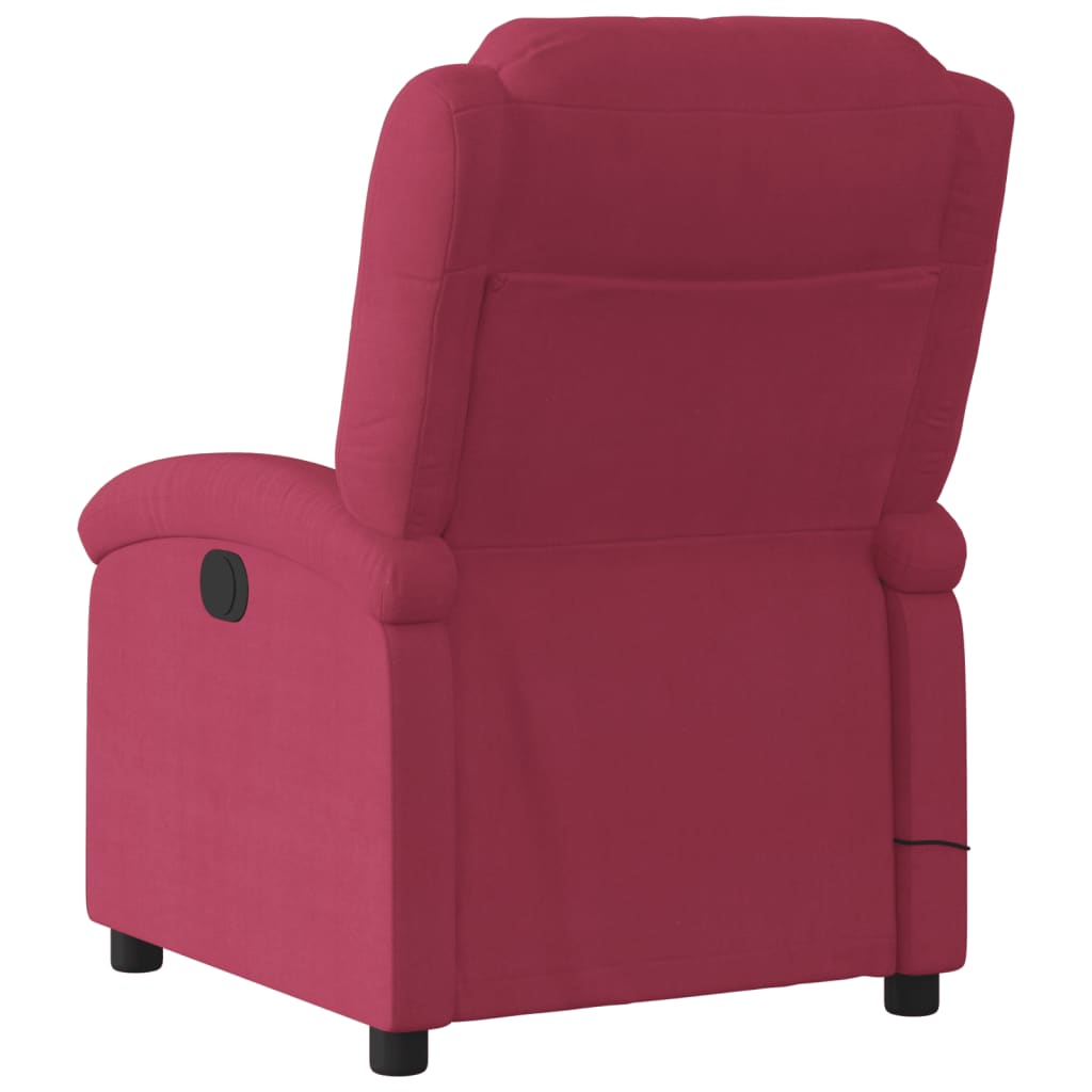 Fauteuil inclinable rouge bordeaux velours - Xios Store SNC