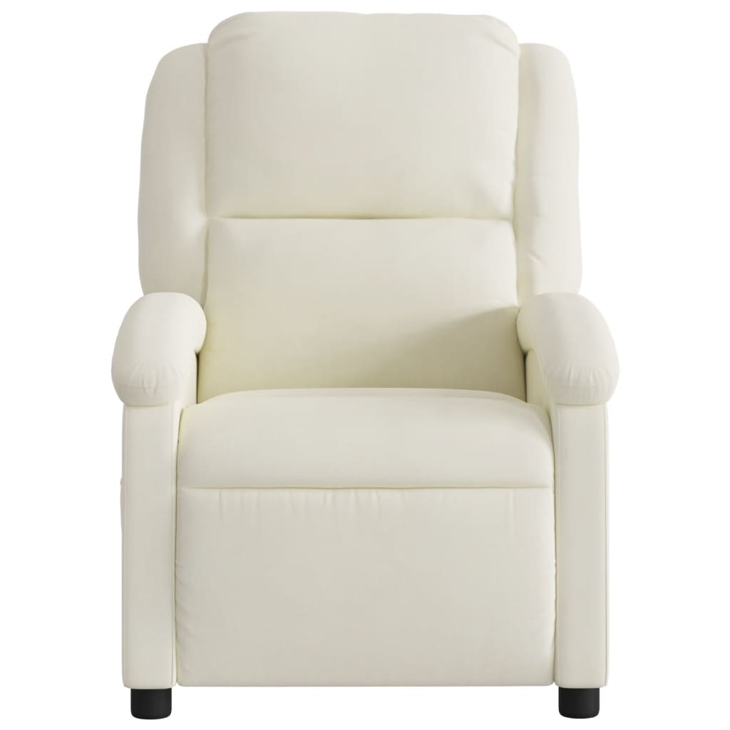 Fauteuil inclinable Crème Velours - Xios Store SNC