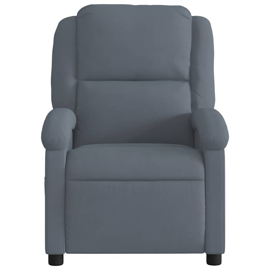 Fauteuil de massage inclinable gris foncé velours Fauteuils vidaXL   