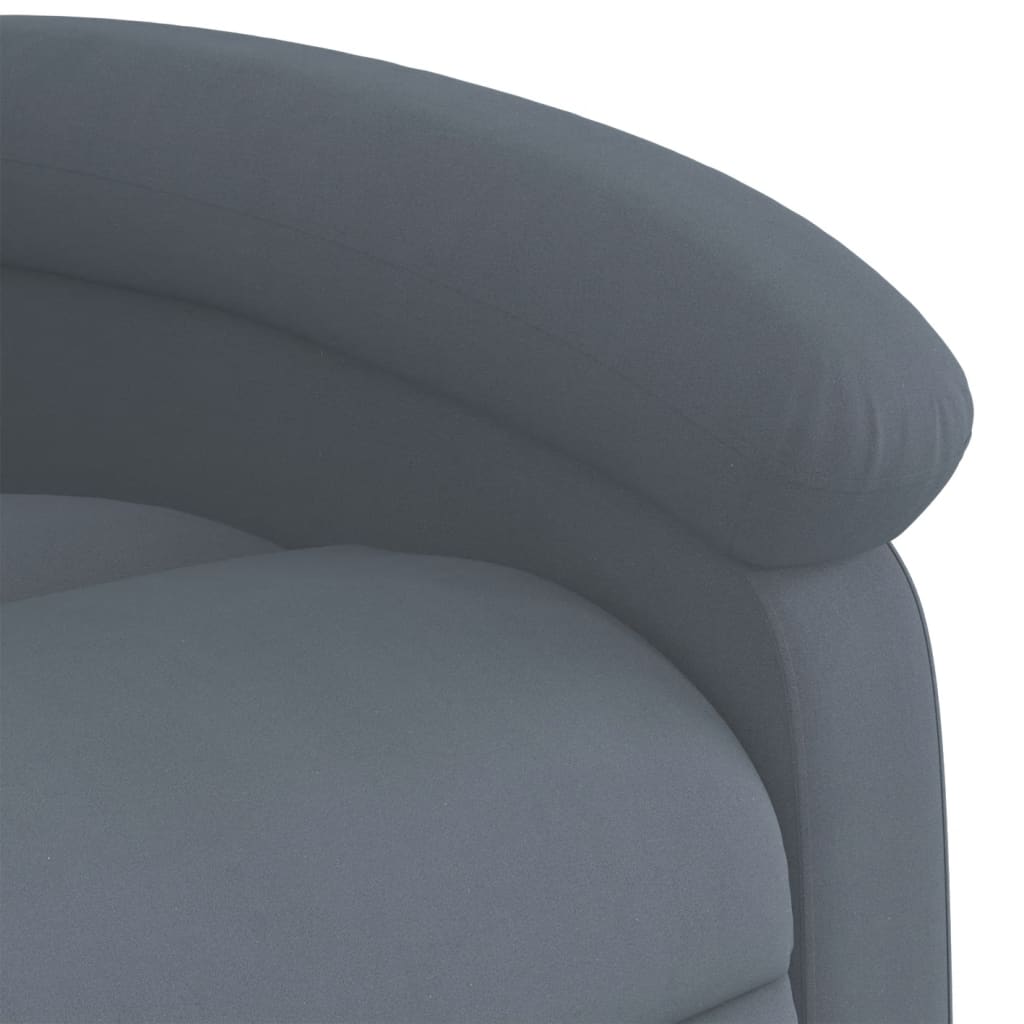 Fauteuil de massage inclinable gris foncé velours Fauteuils vidaXL   