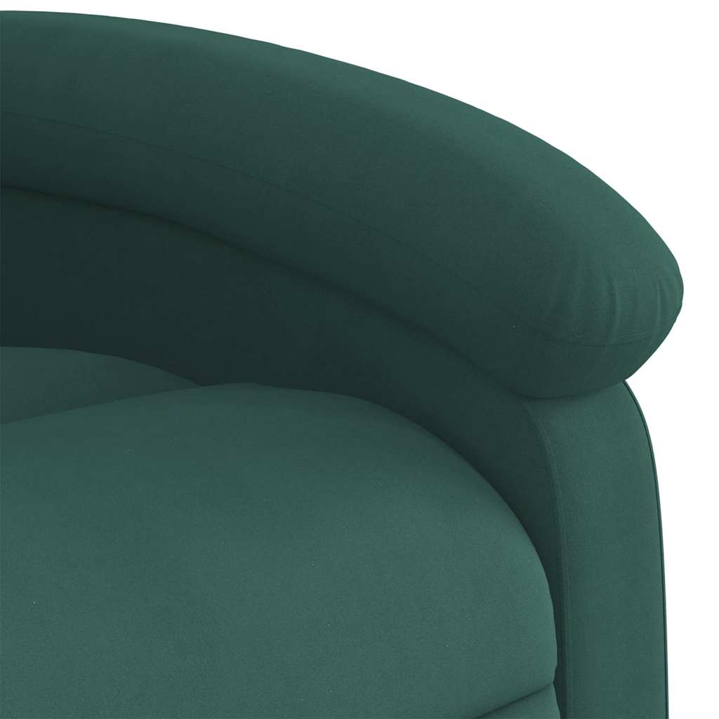 Fauteuil de massage inclinable vert foncé velours Fauteuils vidaXL   