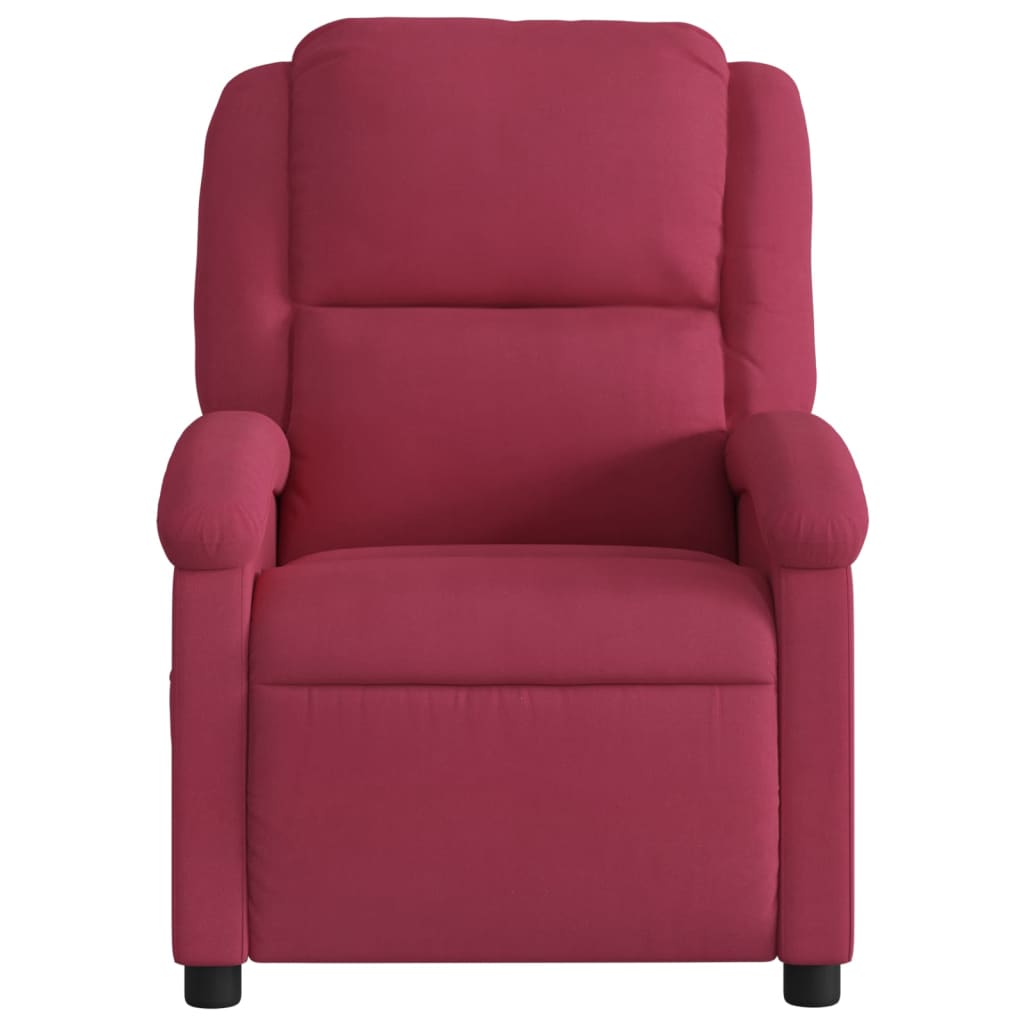 Fauteuil de massage inclinable rouge bordeaux velours Fauteuils vidaXL   