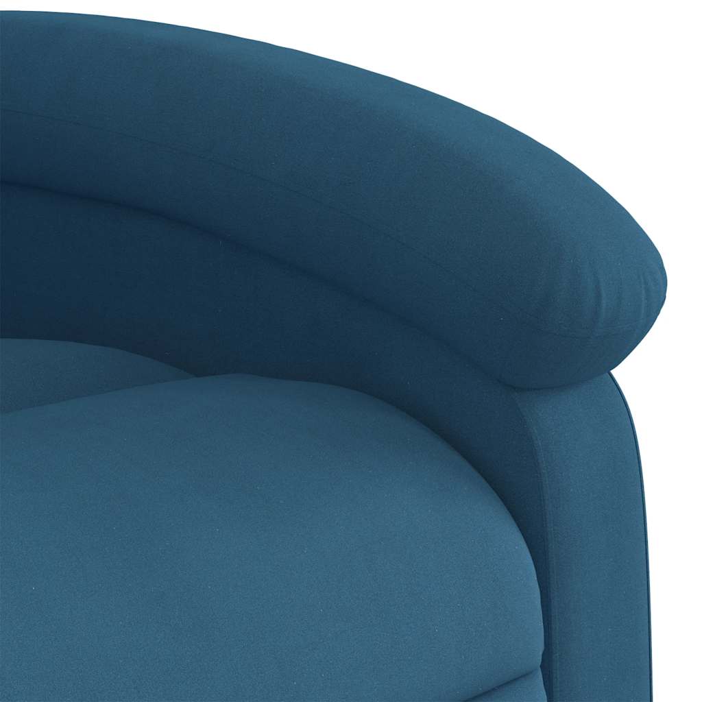 Fauteuil inclinable de massage bleu velours - Xios Store SNC