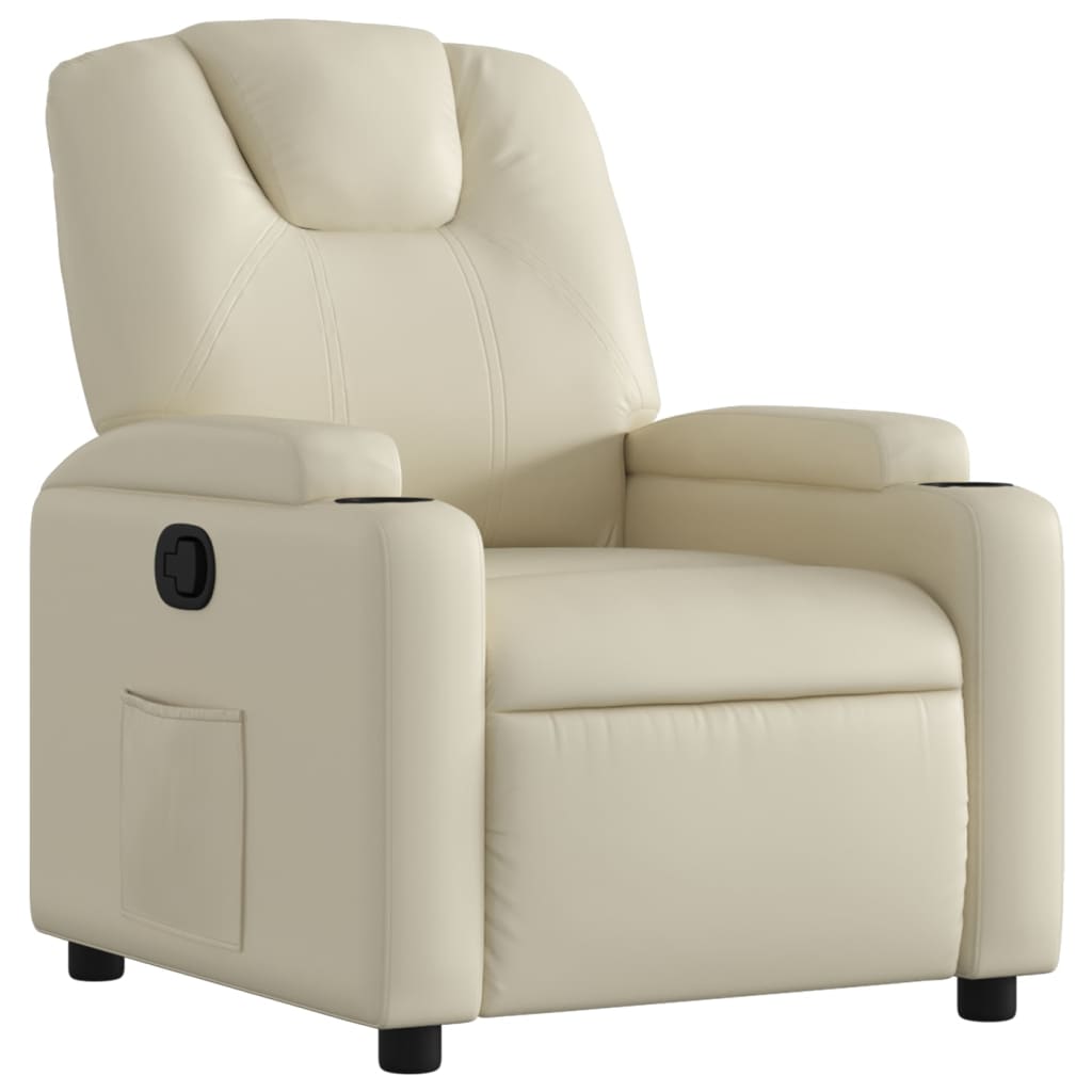 Fauteuil inclinable Crème Similicuir