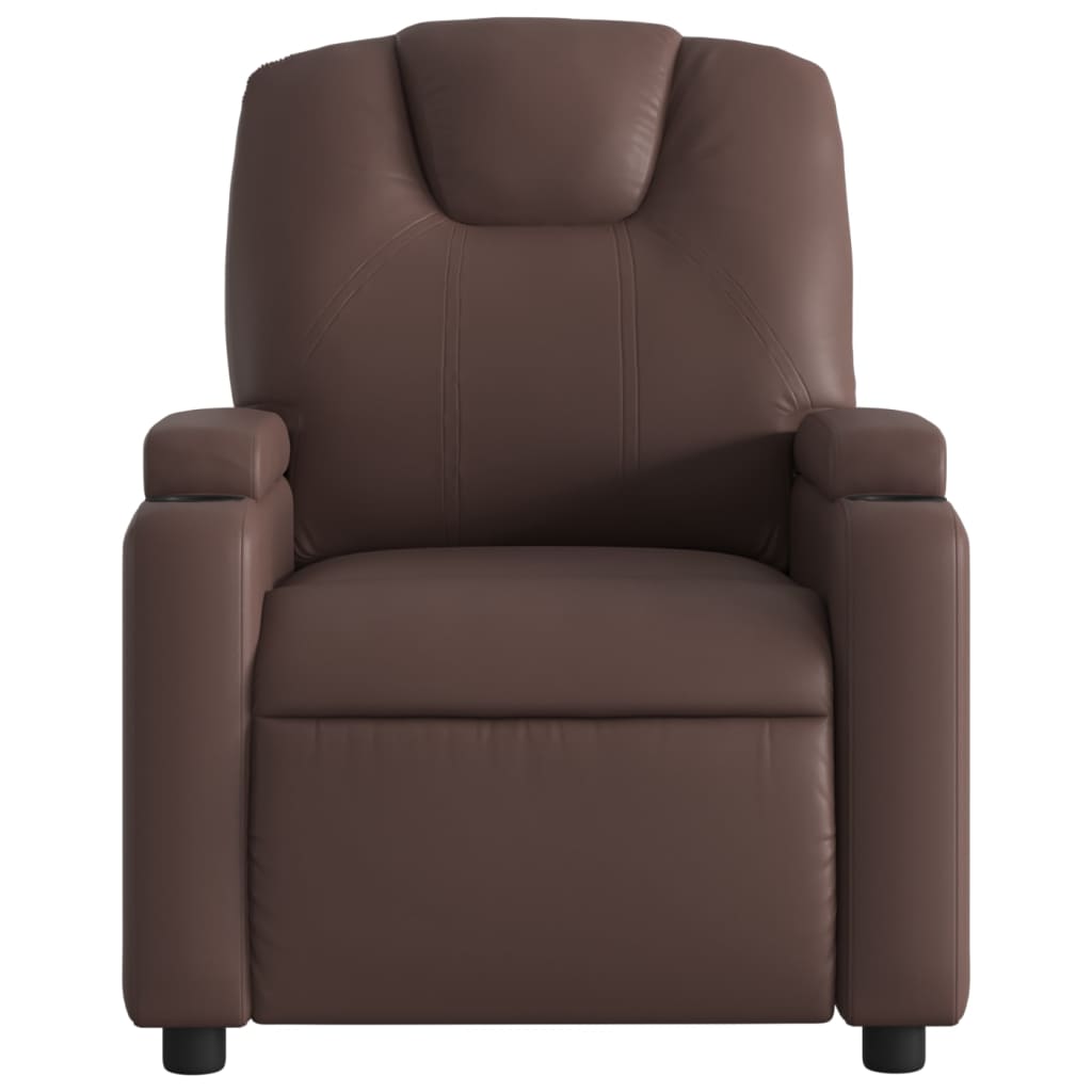 Fauteuil inclinable Marron Similicuir Fauteuils vidaXL   