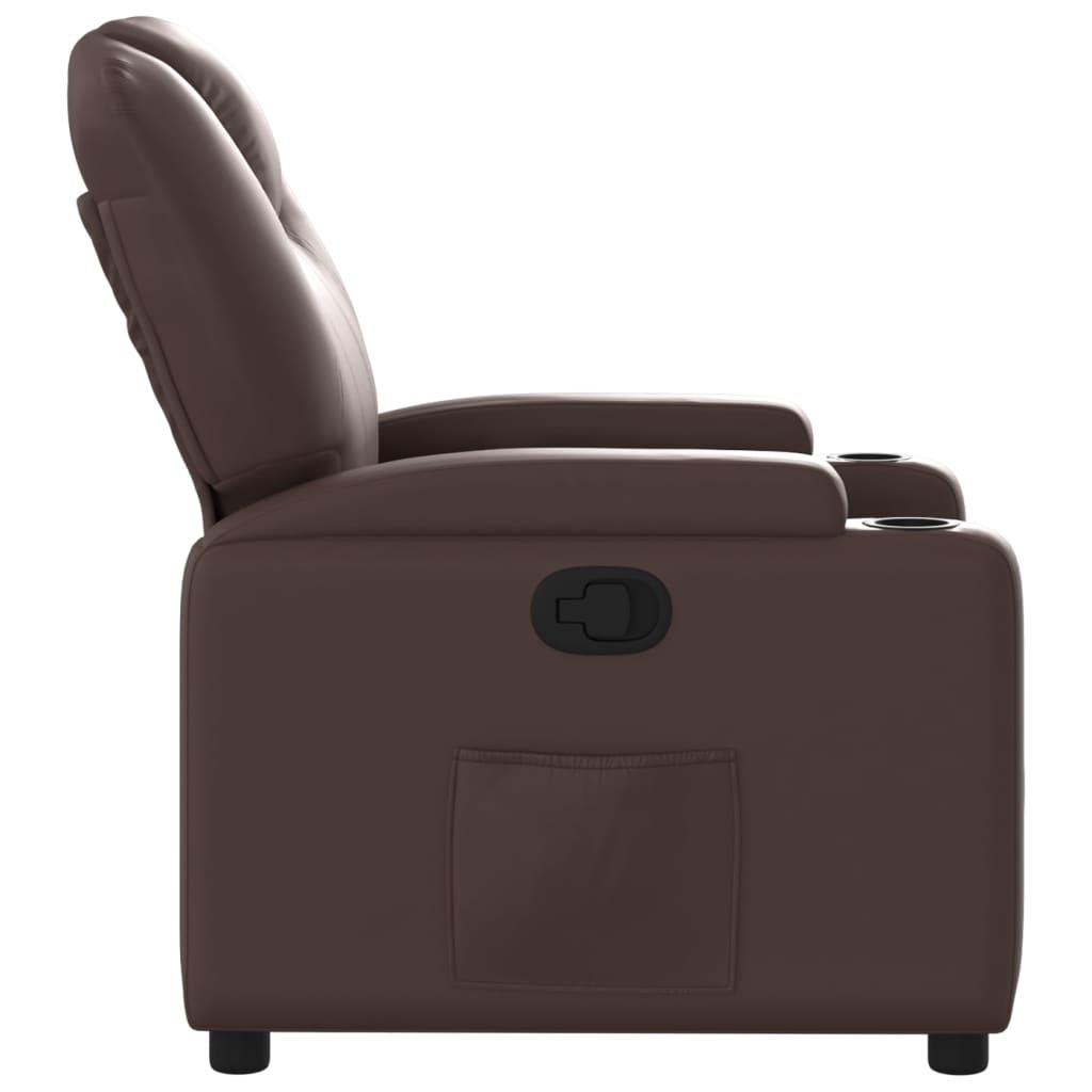 Fauteuil inclinable Marron Similicuir Fauteuils vidaXL   