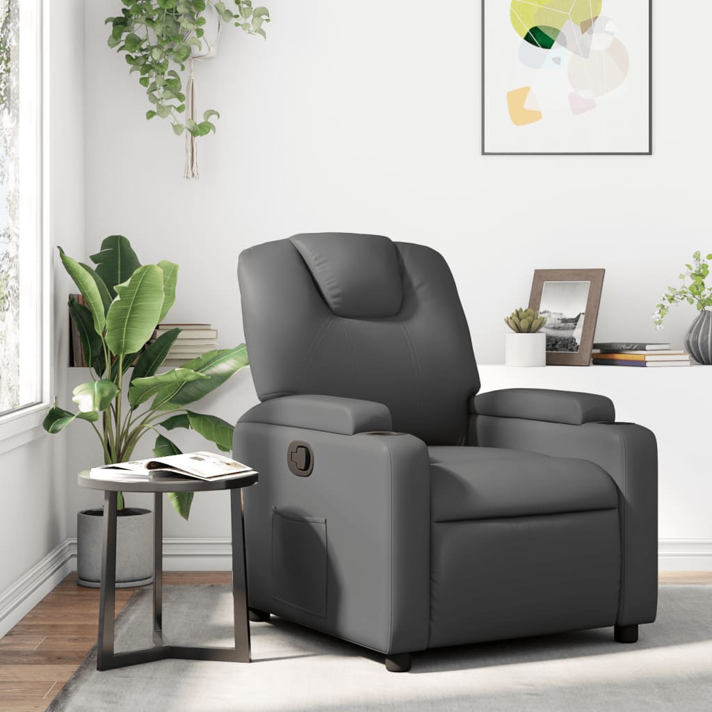 Fauteuil inclinable Gris Similicuir - Xios Store SNC