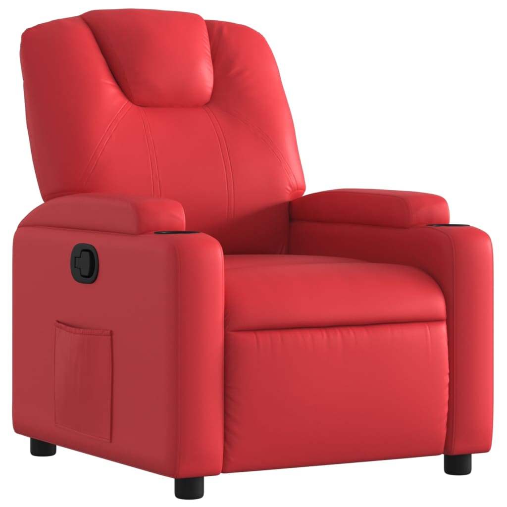 Fauteuil inclinable Rouge Similicuir Fauteuils vidaXL   