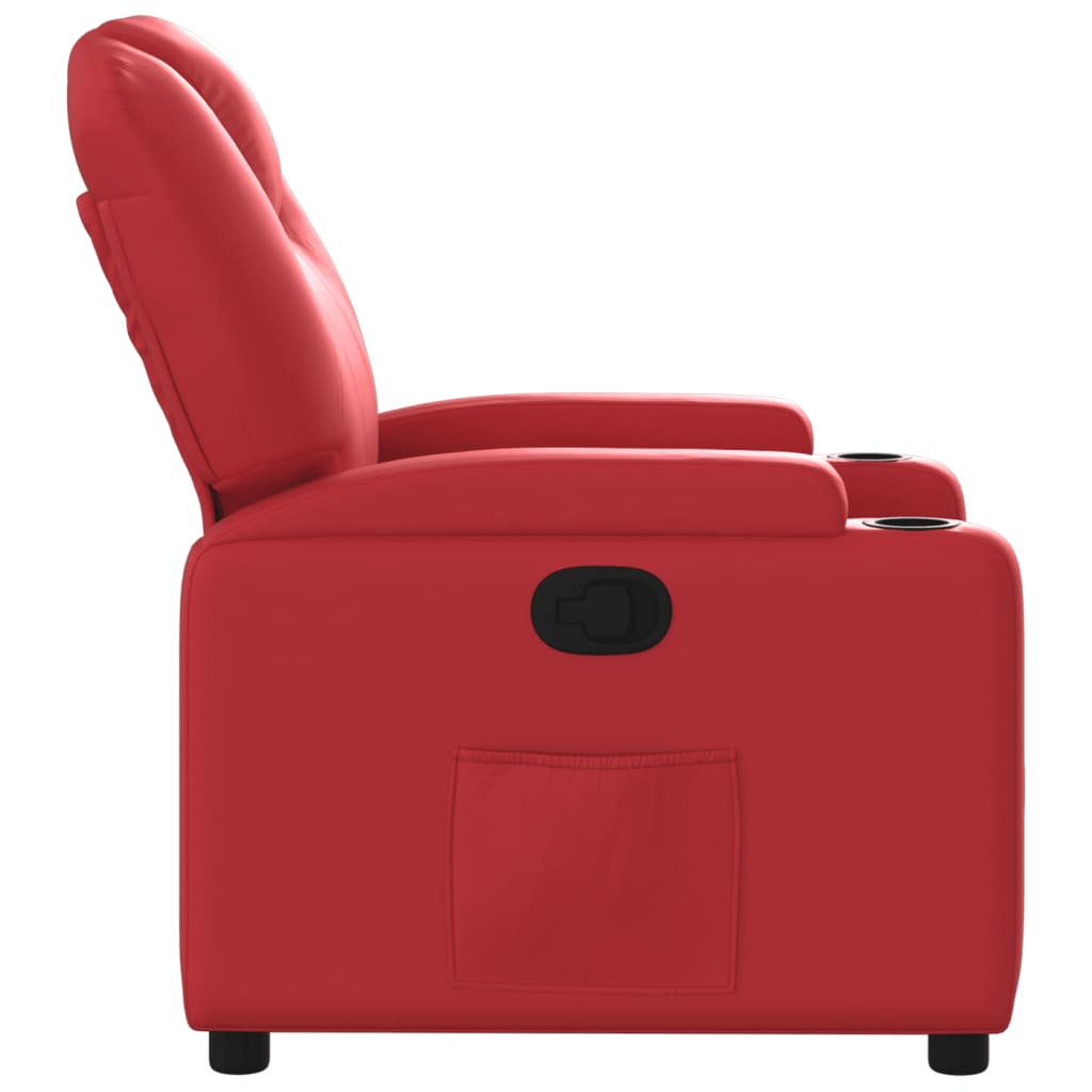 Fauteuil inclinable Rouge Similicuir Fauteuils vidaXL   