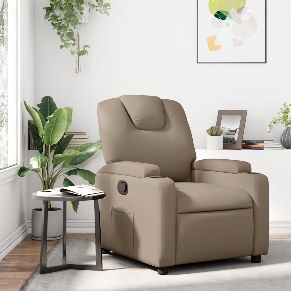 Fauteuil inclinable Cappuccino Similicuir - Xios Store SNC