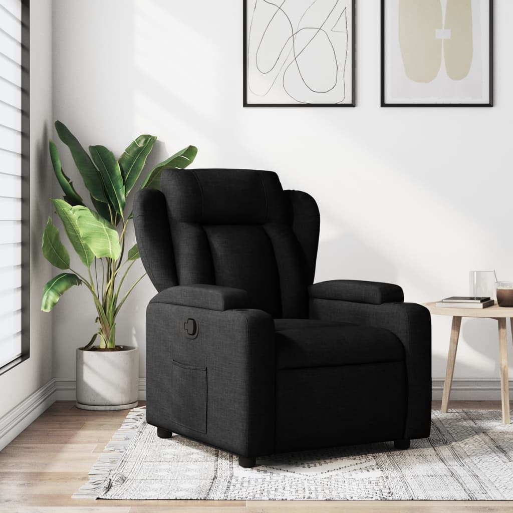 Fauteuil inclinable Noir Tissu Fauteuils vidaXL   