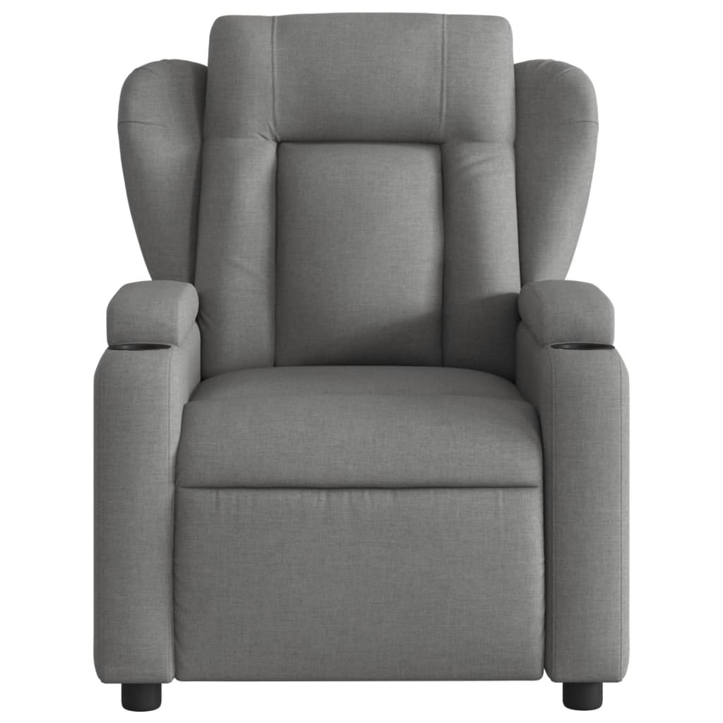 Fauteuil de massage inclinable Gris foncé Tissu Fauteuils vidaXL   