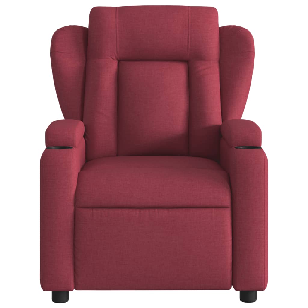 Fauteuil de massage inclinable Rouge bordeaux Tissu Fauteuils vidaXL   