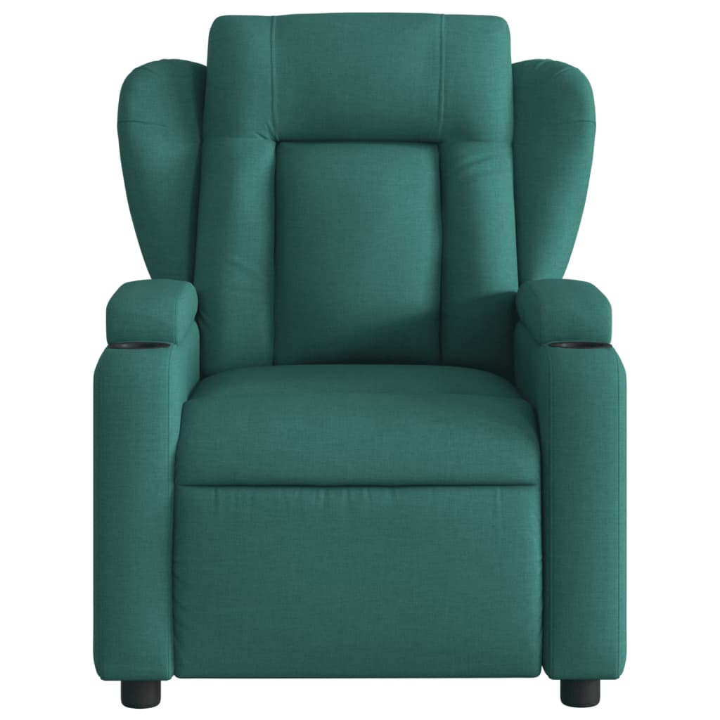 Fauteuil de massage inclinable Vert foncé Tissu Fauteuils vidaXL   