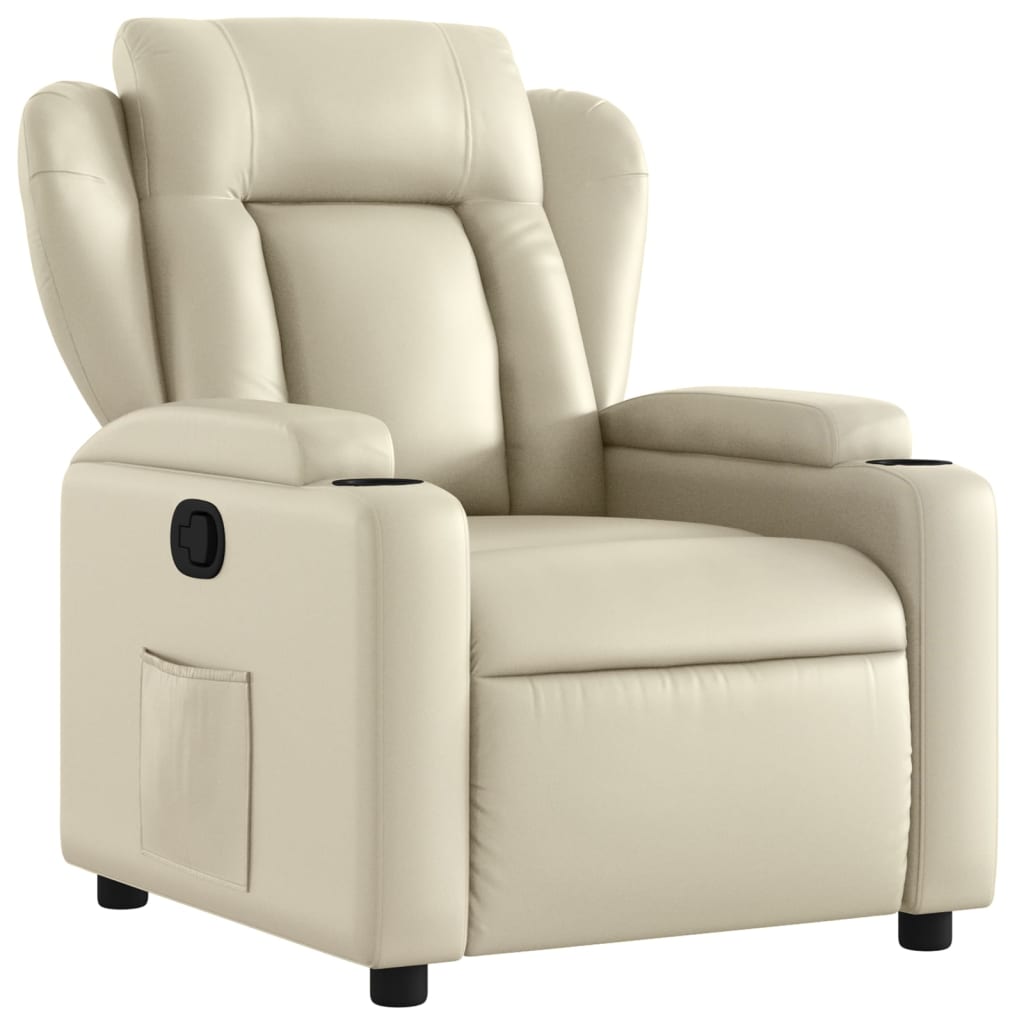 Fauteuil inclinable Crème Similicuir - Xios Store SNC