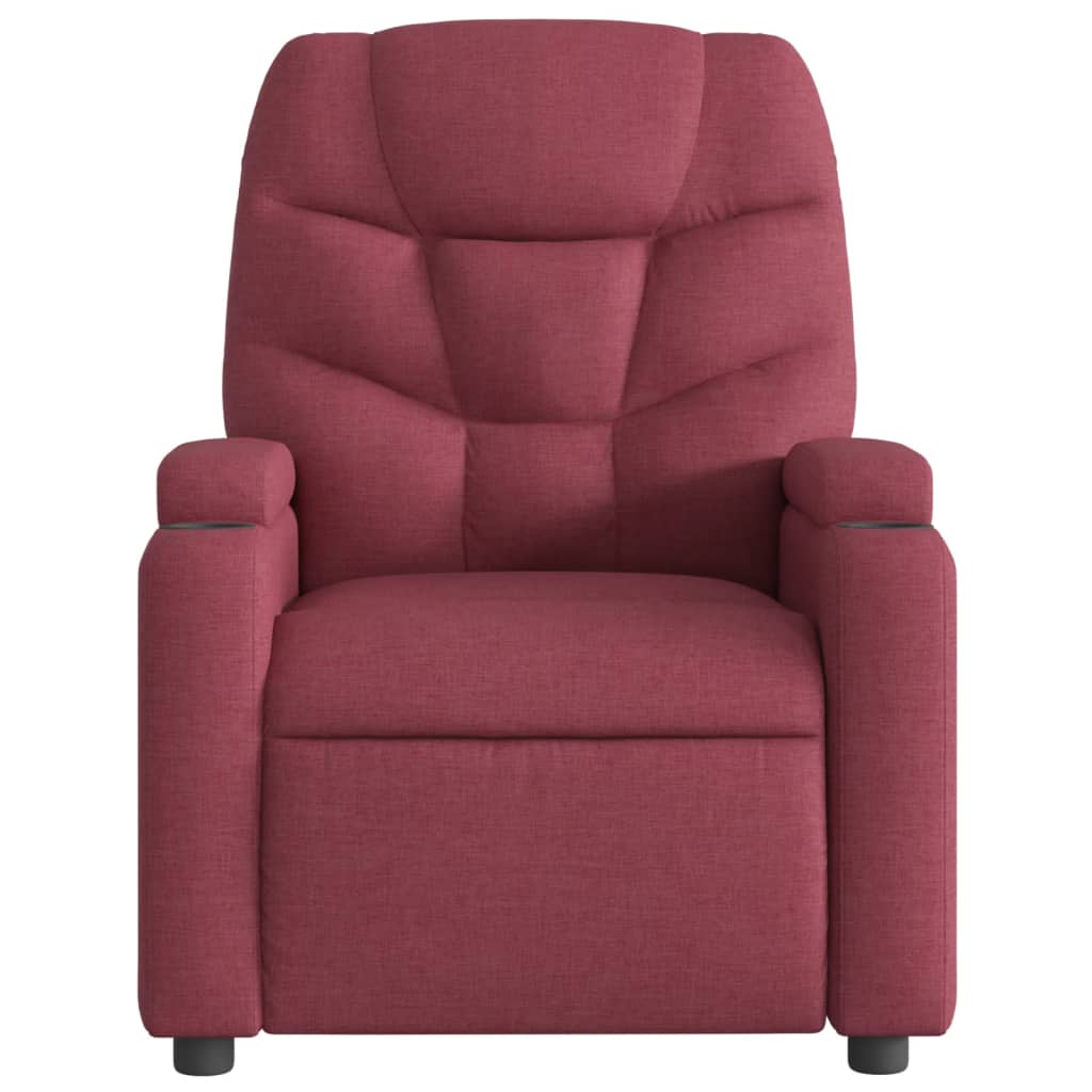 Fauteuil de massage inclinable Rouge bordeaux Tissu Fauteuils vidaXL   