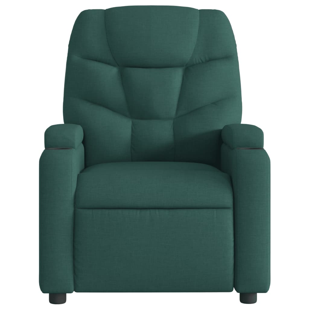 Fauteuil de massage inclinable Vert foncé Tissu Fauteuils vidaXL   