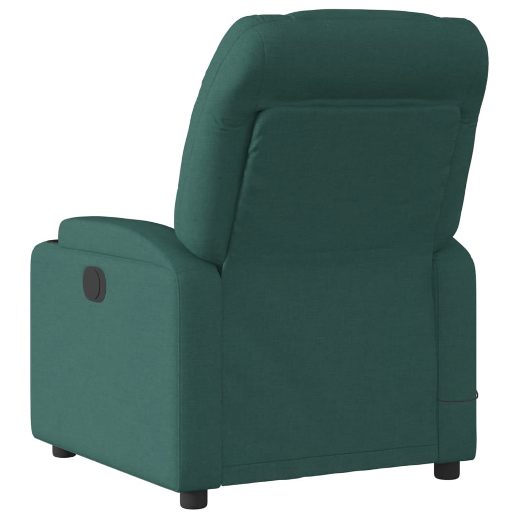 Fauteuil de massage inclinable Vert foncé Tissu Fauteuils vidaXL   