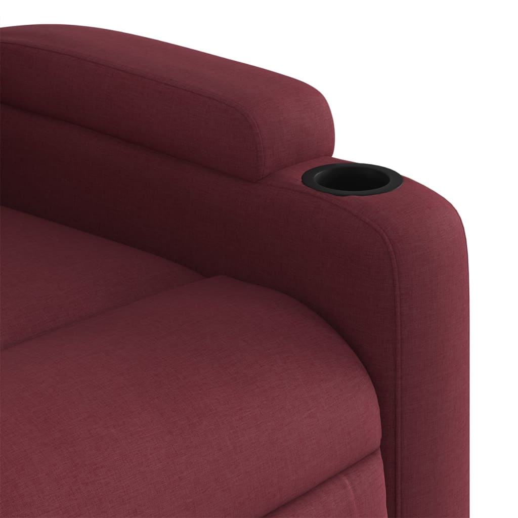 Fauteuil de massage inclinable Rouge bordeaux Tissu Fauteuils vidaXL   